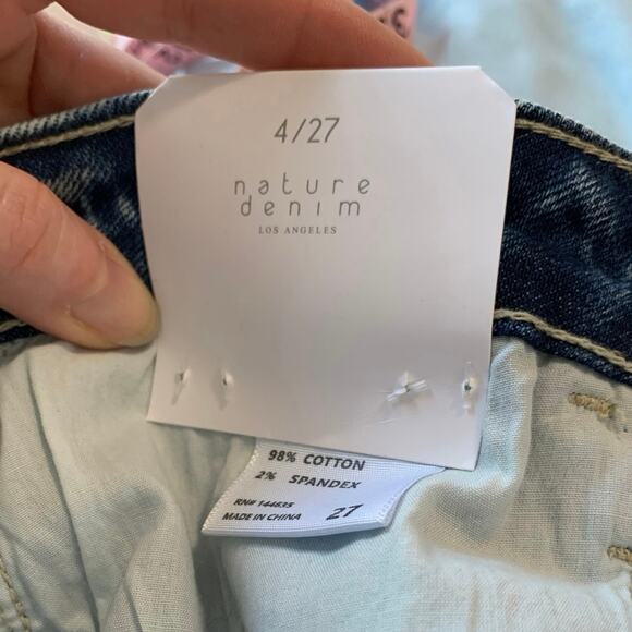 Nature Denim NWT high rise cuffed distressed mom jeans 4/27 - Picture 10 of 10